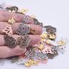 30pcs/Lot Vintage Metal Pentagram Charm Steampunk Charms For Jewelry Making Supplies Small Pendant Accessories Bulk DIY Earrings