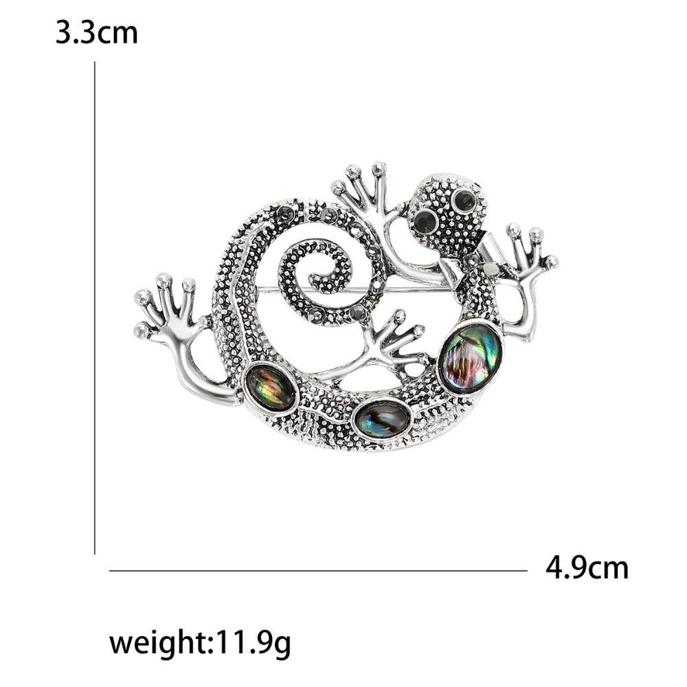 Modische Strass-Insekten Brosche Handgefertigte Broschen Nette Gecko Broschen Damen Accessoires