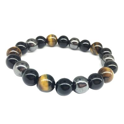 3 Colors Beads Women Men Bracelet Wristband 10mm Stones Beads Unisex Bangle Wrist Jewelry