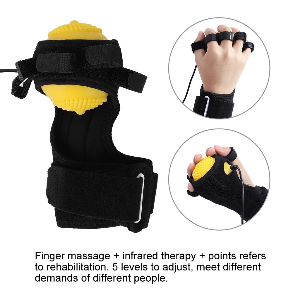 Infrared Heating Massager Electric Finger Recovery Training Silicone Rehabilitation Balls 110V-