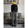 Pantaloni a pieghe a forma di A tridimensionali da uomo per la primavera, vestibilità pulita, larghi, con drappeggio, lunghi fino a terra