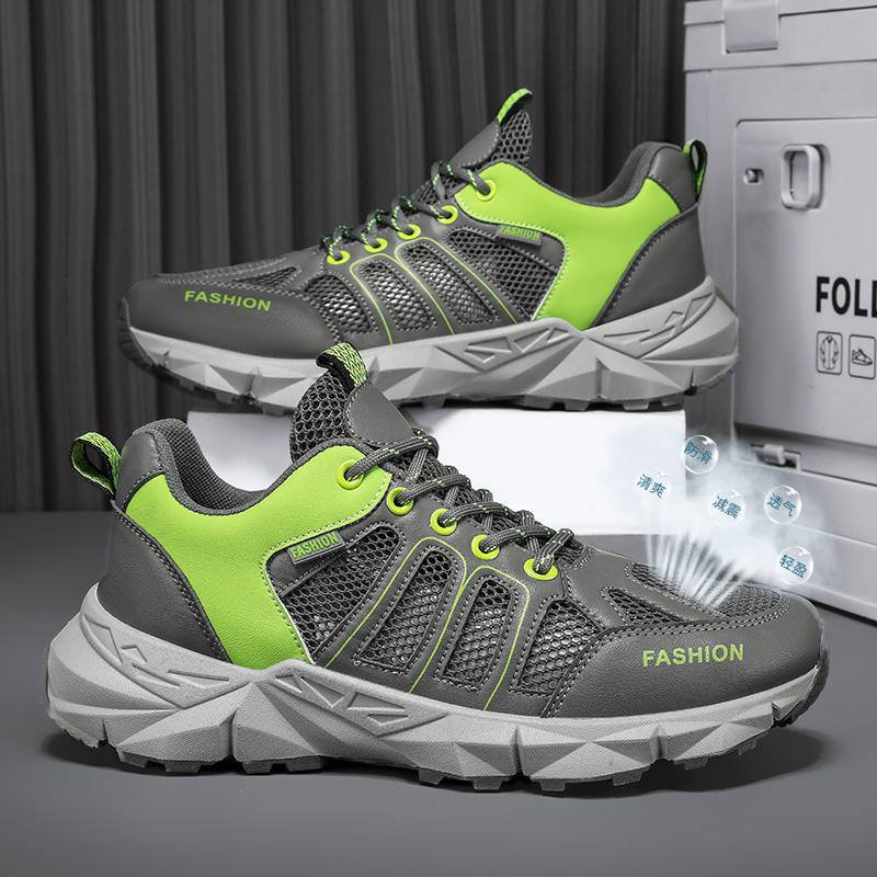 2025 Schuhe Herren atmungsaktiv dünn Sommer Mesh hohl Sportschuhe dicksohlige rutschfeste Laufschuhe Wanderschuhe Herren
