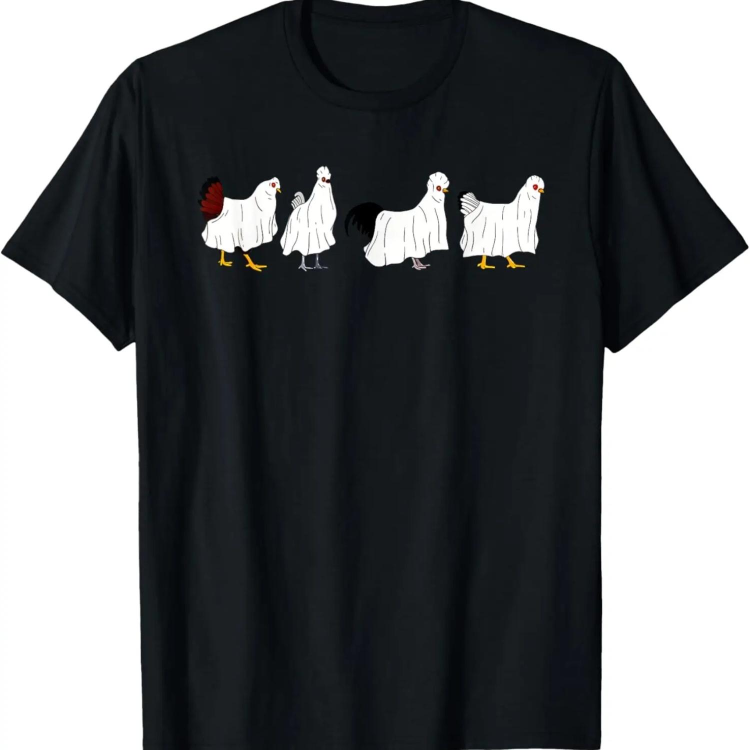 

halloween ghost chicken T-Shirt S чёрный