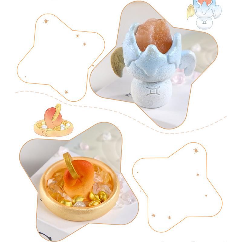 1 Stück Kreatives Rohstein Ornament Mystery Box Tierkreis Sternbild Serie Blind Box Tischdekoration Geschenk