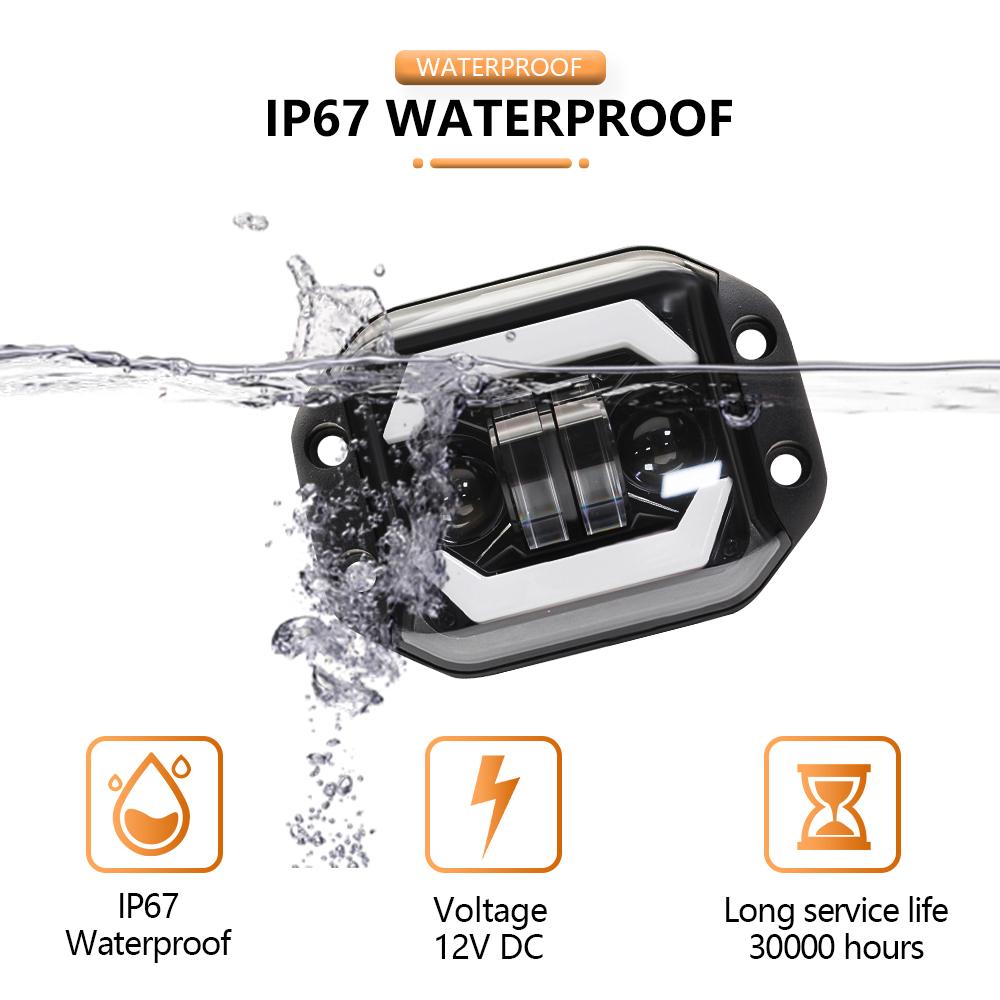 5" Inch Spotlight Flush Mount LED Work Light Bar Hi/low Beam Off Road 4X4 Atv Niva Lada Car 12V 24V LED Pods Driving Fog Lights