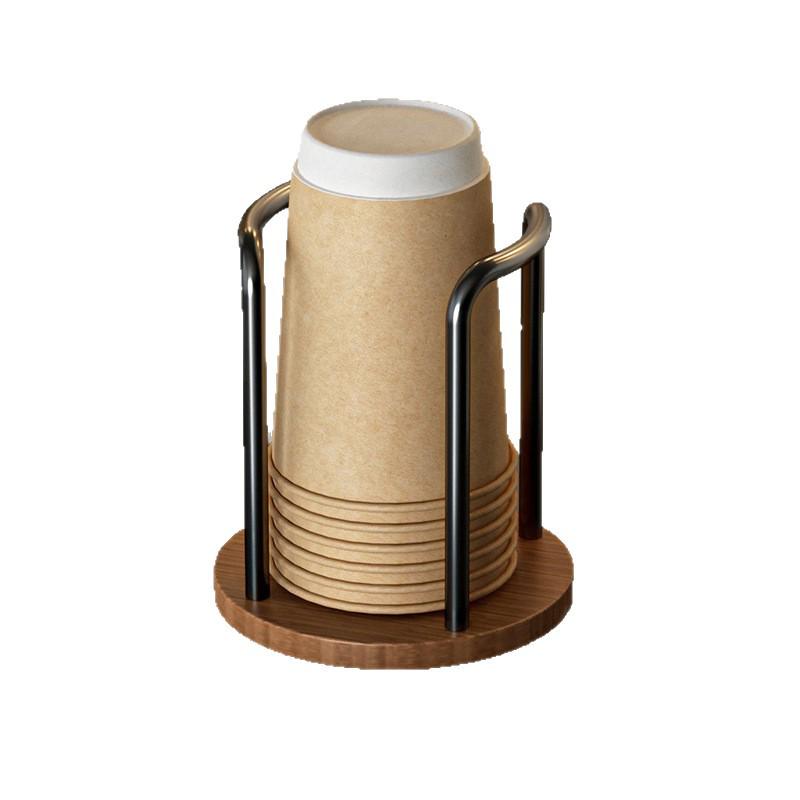 Paper Cup Holder & Dispenser: Dustproof Storage Rack for Coffee & Dining Tables