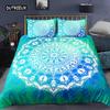 Bohemian 2/3pcs Boho Mandala Bedding Set Twin Queen King Size Comforter Duvet Quilt Cover and Pillowcase Soft Bedclothes