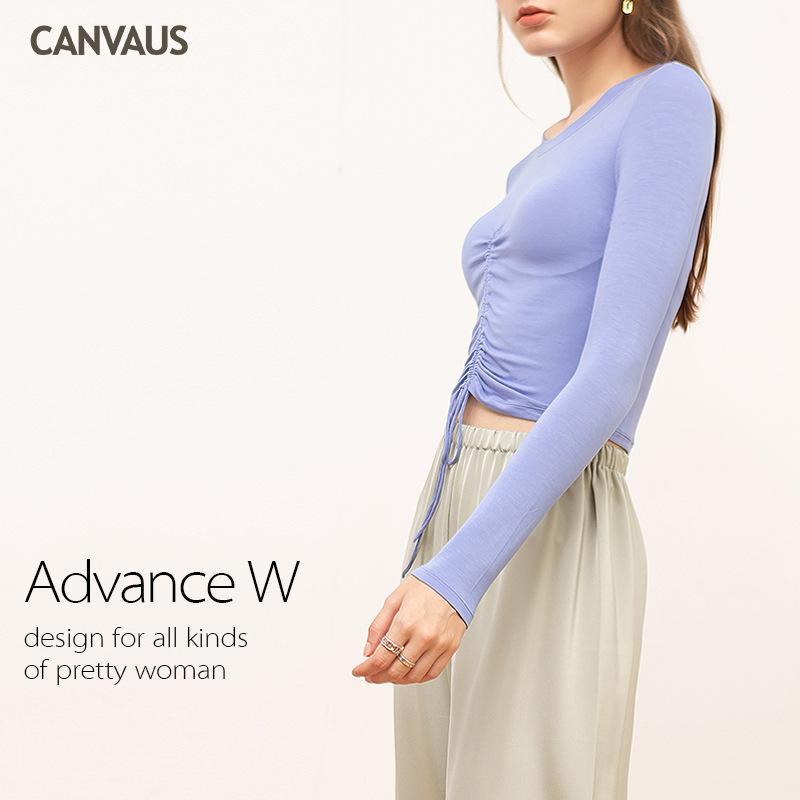 Spring Women'S New Long-Sleeved Women'S Round Neck Solid Color Outer Wear Bottoming Shirt