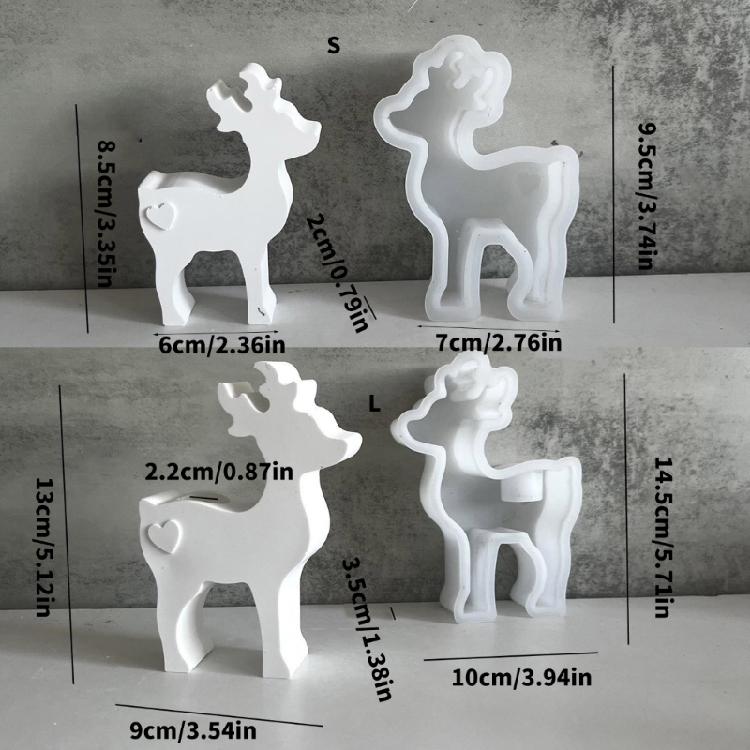 Mehrzweck Robuste Silikonformen für Hirsch Kerzenzubehör Tragbar für Kunst- und Bastelbedarf Liebhaber