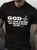 God Is Alwaysthere Crew Neck Casual Loose Cotton Tshirt