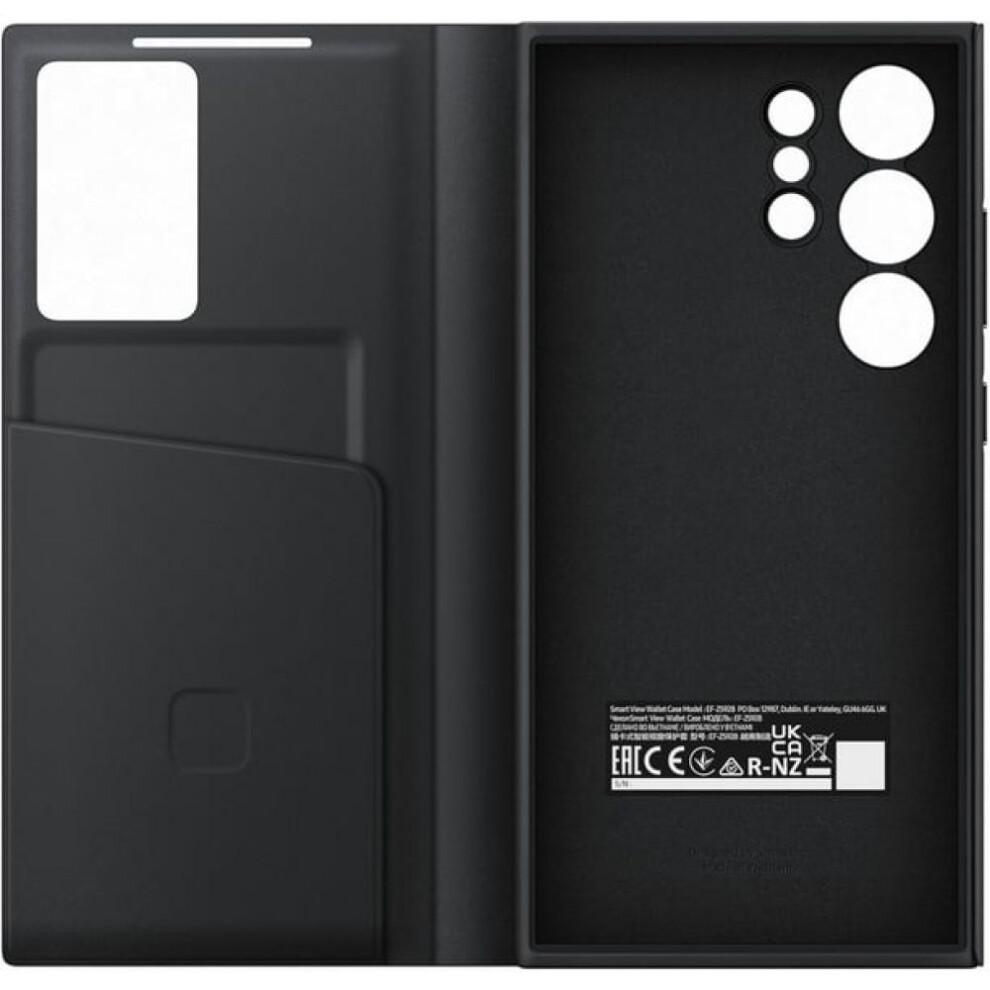 Custodia a portafoglio Smart View protettiva ufficiale per Galaxy S23 Ultra, Nera