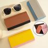 Double Layer Dual- Glasses Case PU Leather 2 Slots Sunglasses Box  For Women Men
