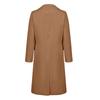Moda Donna Nuovo Cappotto di Lana a Maniche Lunghe con Revers Monocolore Medio e Lungo