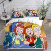 Cartoon Mona the Vampire Anime Bedding Sets Comforter Quilt Bed Cover Duvet Cover Pillow Case Kids Adult Size