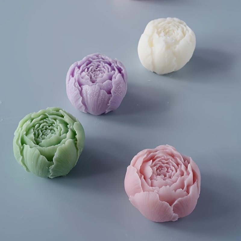 [Kreatives Backen] Florale Silikonform | 1 Stück | Flexibles Silikon | Kreative Backwerkzeuge | Dessertzubereitung | Rosen- & Pfingstrosen-Designs