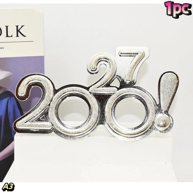 2027 Number Eyeglasses Happy New Year Glasses Diamond Glitter Sunglasses Cosplay Prop Xmas Party Decoration Funny Glasses