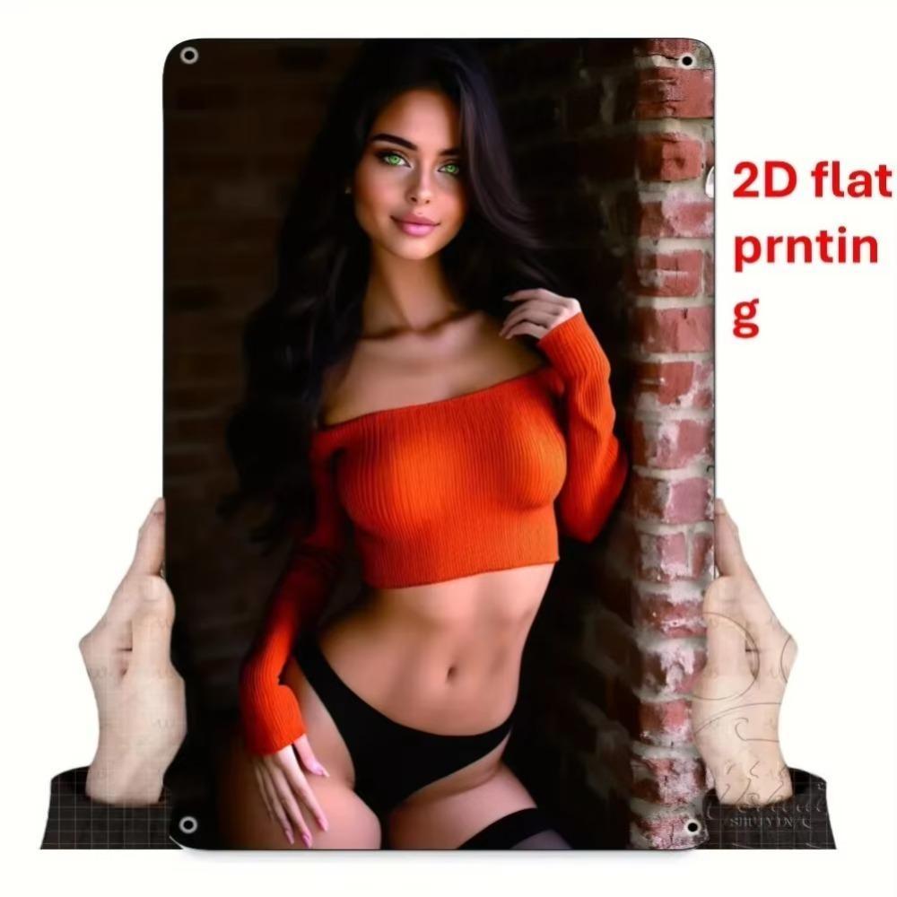 Vintage 2D Flat Printed Metal Wall Decor 8x12 Inch Retro Art for Home Bar Cafe Garage Outdoor Beach Party