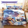 Son Goku Muster Bettwäsche, Steppbett Set Bettbezug Kissenbezug Zuhause Geburtstagsgeschenk (1 Bettbezug + 2 Kissenbezüge, ohne Füllung)