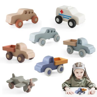 Montessori Baby Educational Silicone Building Blocks Car Silicone Airplane Ambulan Toy Building Blocks for Baby No BPA Toys