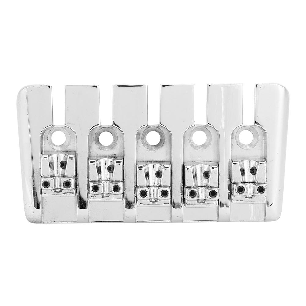 5 String Electric Bass Guitar Saddle Set with 5 Screws Wrench Repair Parts