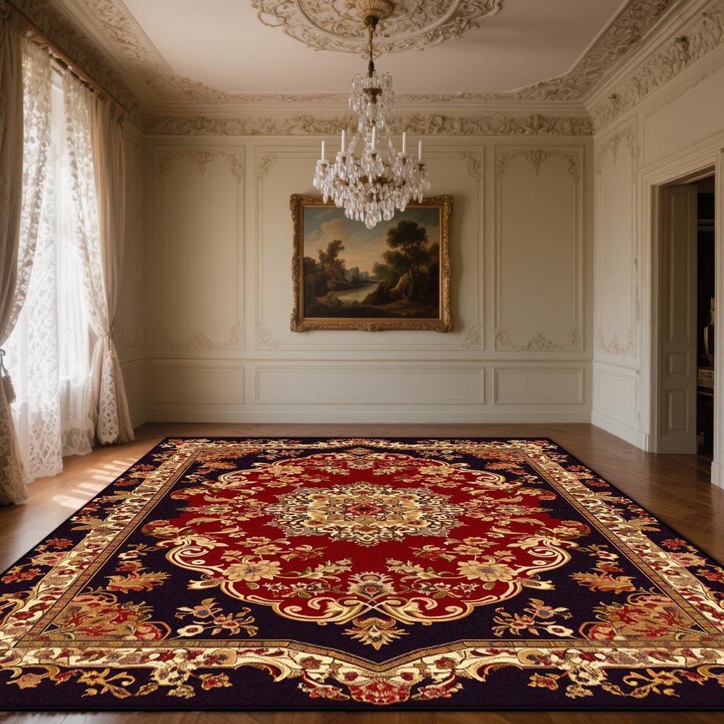 Persian Red Carpets for Living Room Washable kitchen floor carpet Bohemian Rugs for Bedroom Non-slip Lounge Rug Mat for Children