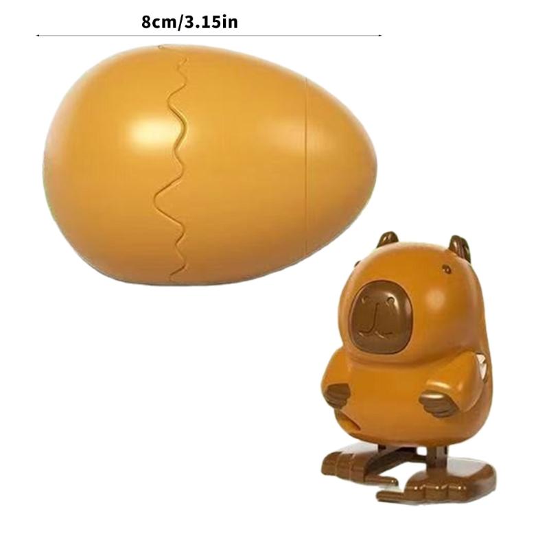 Windup Capybara Mechanical Eggs Toy ABS Construction Educational STEM Clockworked Toy For Children Desktop Entertainment