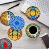 8 Pieces/set of Diamond Sun Patterned Coasters, DIY Coasters with Holder, Suitable for Beginners and Adults, Art and Craft Supplies Gifts