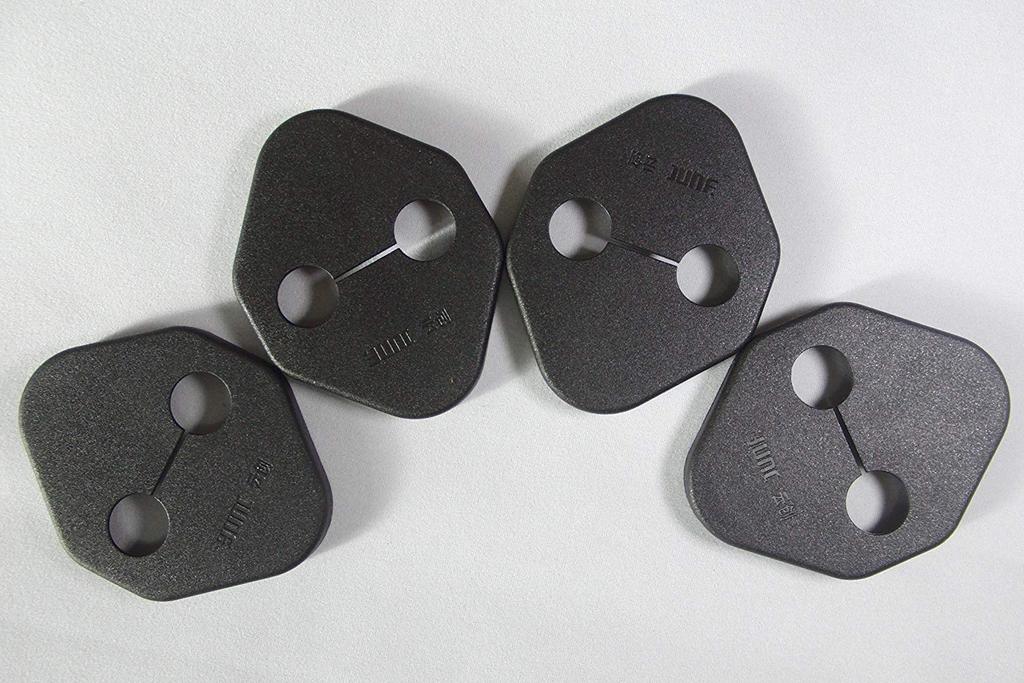 Fit Door Lock Cover Set of 4 Honda Toyota Mazda Door Striker Cover Black