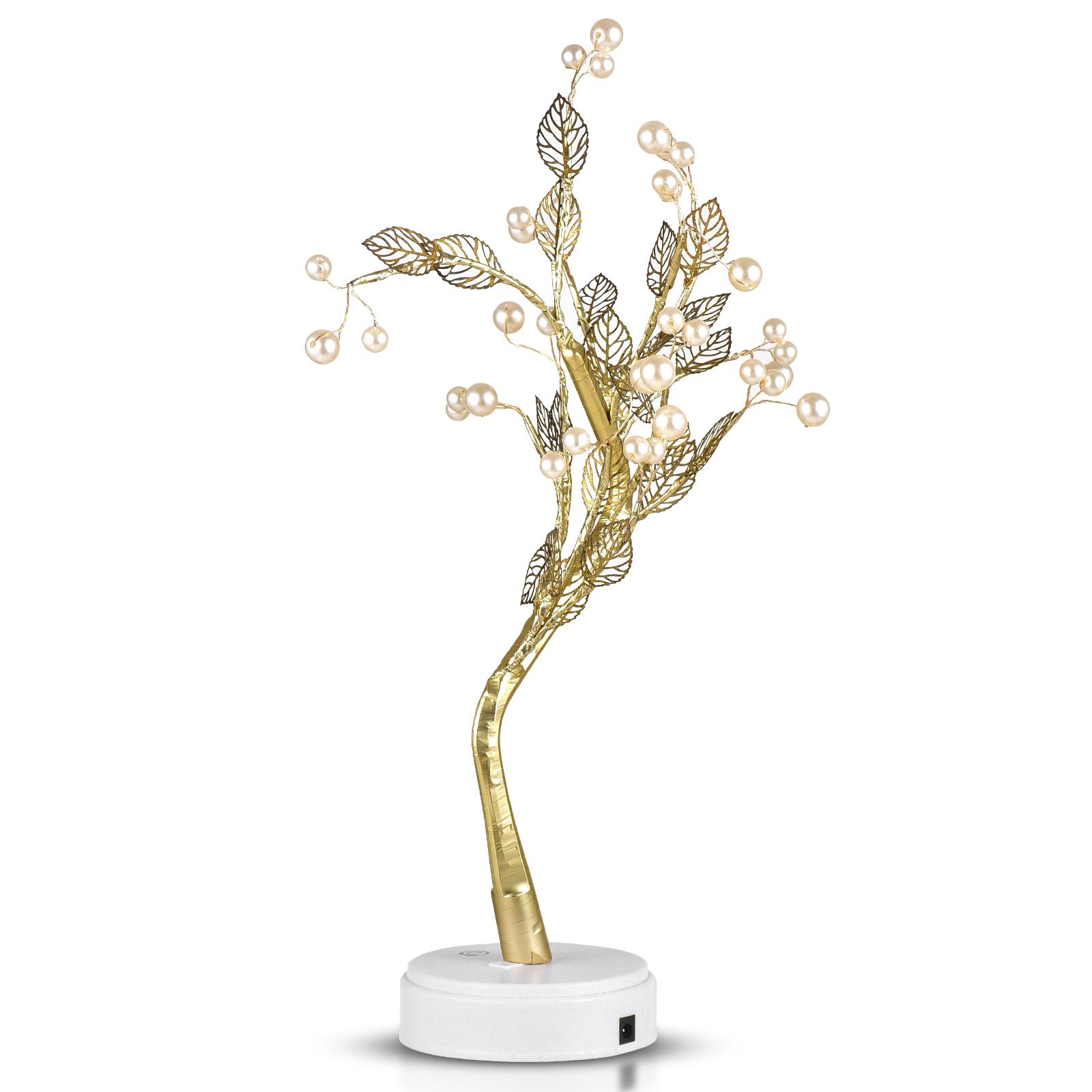 

Искусственная елка для домашнего декора, 36 лампочек, золотые листья, гирлянды на USB и аккумуляторе 36 Lights