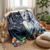 Tiger Love Artwork 1 Theme blanket Lightweight Warm Flannel Blanket Decorative Throw Blanket for Home Decoration