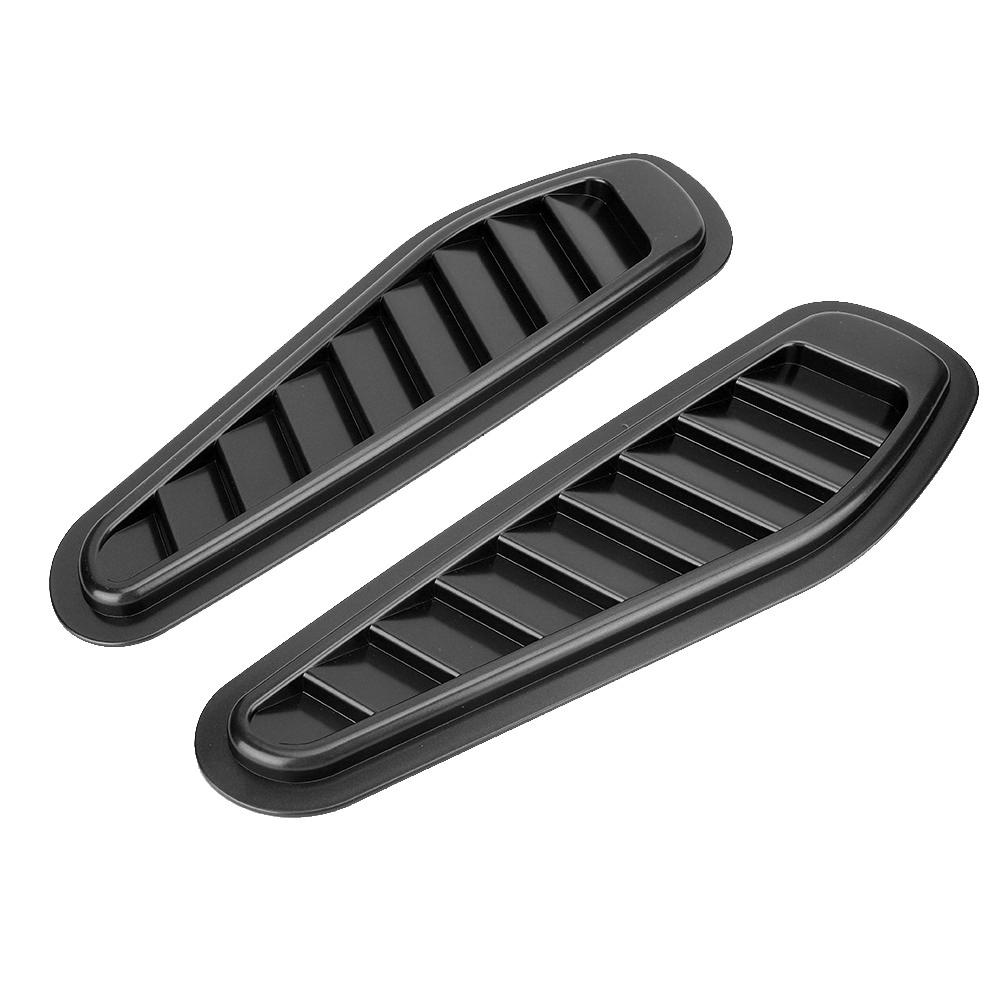 Car Air Flow Intake Hood Side Vent Decorative Cover UniversalBlack