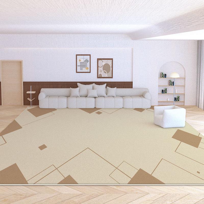 Contemporary Velvet Loop Rug - Water, Stain, and Dust Resistant for Living Room, Coffee Table, Bedroom, or Study