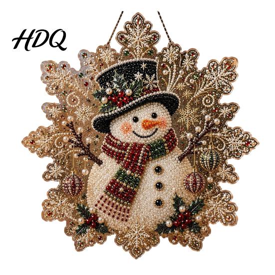 Decorative Crafts for Fireplace Christmas Faux Pearl Art Hanging Ornament Kit DIY Beads Painting Handmade Keepsake Gifts Friends Suncatcher,