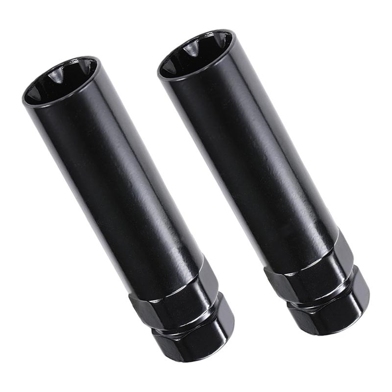Ac29-Fuel Wheel Lug Nut Key 7 Spline Sockets Wrench Replacement Aftermarket Lug Nuts For 14X1.5,14X2.0, 9/16In Lug Nuts,2Pack
