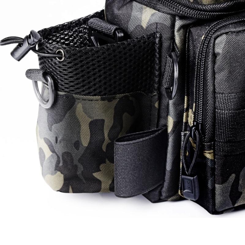 Waterproofs Fishing Gear Bag Outdoor Shoulder Crossbody Bag Fishing Tackle Backpacks Multipockets Lures Gear Shoulder Bag