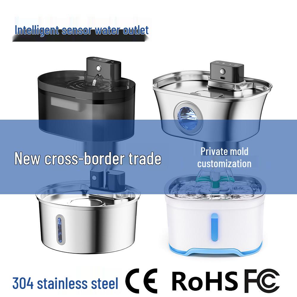 Cross 3.2L USB Smart Stainless Steel Pet Drinking Fountain for Cats and Dogs