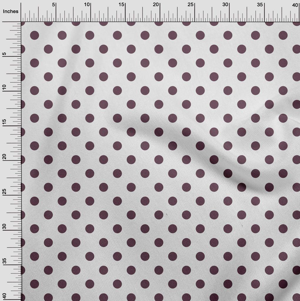 oneOone Cotton Flex Chocolate Brown Fabric Polka Dots Dots Sewing Fabric By The Yard Printed Diy Clothing Sewing Supplies 40 Inch