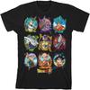 Dragon Ball Super Kręgi Postaci Czarna Koszulka Chłopięca