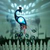 1PC Solar Light Peacock Light Garden Light Rotating Lighting Wrought Iron Ornament Insertion Garden Decorative Light