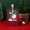 10Pcs Paper Christmas Gifts Bag Red Christmas Candy Gift Box Simple Gifts Wrap Handbag  Children