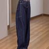 Plus Size High Waist Retro Straight Leg Jeans for Women - Autumn 2024 Collection