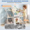 Kids Bookshelf and Toy Storage 3-Tier Sling Book Rack, White