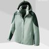 Winter Jacket Men's and Women's Color Matching Army Green Heat-sealed Waterproof Velvet Thick Jacket
