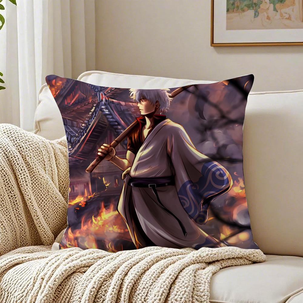 Anime Parody GGintama Cushion Cover Pillowcase Antidustmite living Room Sofa Decor Cushion Room