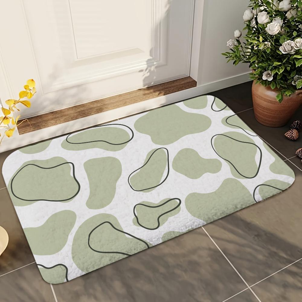 1pc Cow Animal Print Bathroom Absorbent Mats Anti-Slip Mats Home Decor Supplies Carpets Home Kitchen Floor Mats