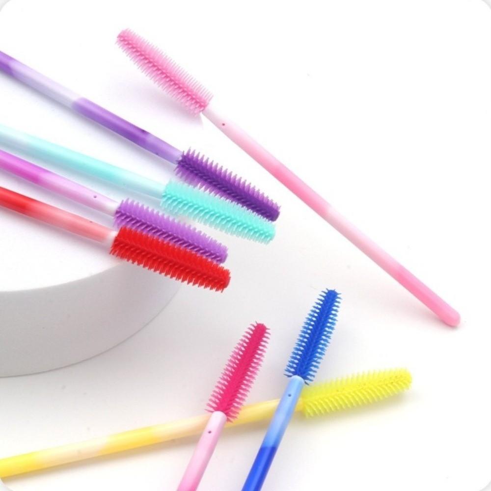 50Pcs Silicone Eyelash Brushes Disposable Eyelash Makeup Brush Eyebrow Comb Makeup Kit