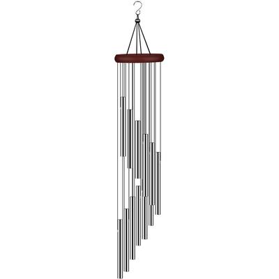 Metall-Windspiele mit 12 Rohren aus Aluminiumlegierung, zum Aufhängen, Sympathie-Windspiele für den Hausgarten