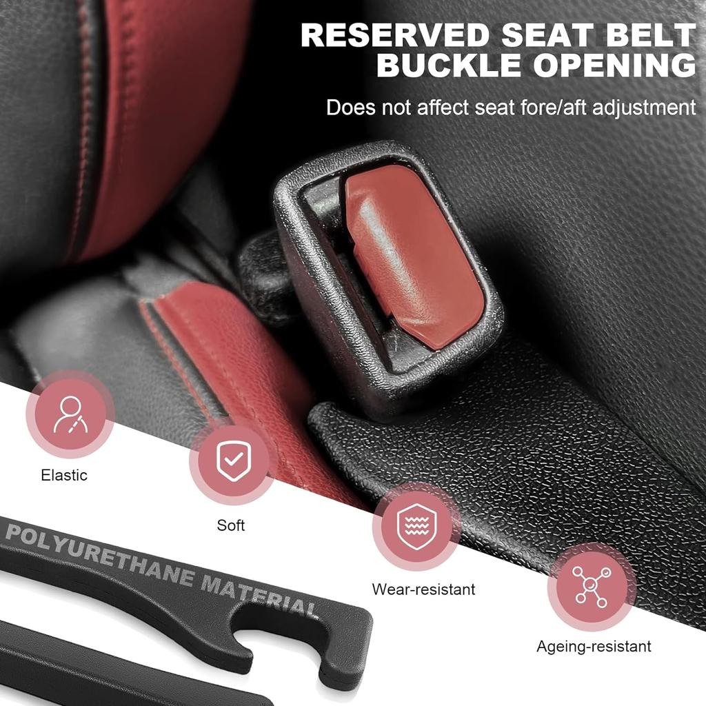 Seat Gap Filler Universal Fit Car SUV To Fill The Gaps Between Seat and Console Blocker Stopper Pack of 2 Black