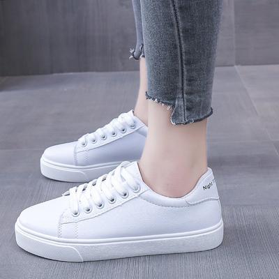 Baskets Femmes 2024 Mode Chaussures Vulcanisées Respirantes Chaussures à Plateforme en Cuir PU Chaussures Décontractées Blanches à Lacets Zapatos Mujer
