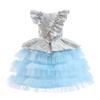 Kids Dress Infant Baby Baptism Dress For Girls Kids Wedding Party Dresses Bow Beaded Tulle Christening Gown Birthday Children Clothes